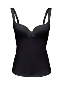 Viania Dames Beugelbeha-hemd in zwart ,maat 75B, Witt, 90% Polyamide, 10% Elastan