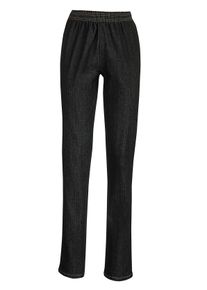 Dames Stretchjeans met comfortband rondom in black denim ,maat 38, WITT, 81% Katoen, 17% Polyester, 2% Elastan