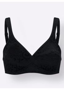 Triumph Damen BH ohne Bügel mit vorgeformten Cups in schwarz ,Größe 100B, Witt, 38% Polyamid, 35% Baumwolle, 22% Elasthan, 5% Polyester