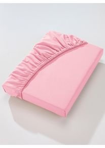 Biberna unisex Laken in roze ,maat 1 st. 100x200 cm - Hoeslaken, Witt, 100% Katoen