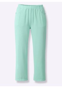 Damen Caprihose aus reiner Baumwolle in aqua ,Größe 38, WITT, 100% Baumwolle