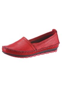 Gemini Dames Instapper in rood ,maat 42, Witt, 100% Glad leer