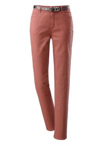Dames Stretchjeans met smalle snit in roest ,maat 42, WITT, 96% Katoen, 4% Elastan