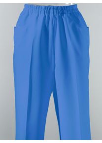 Dames Capribroek met persplooi in koningsblauw ,maat 38, WITT, 100% Polyester