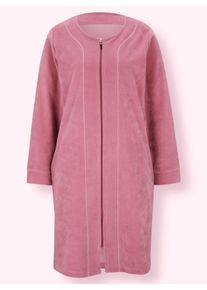 Plantier Dames Ochtendjas in oudroze ,maat 36/38, Witt, 80% Katoen, 20% Polyester