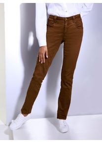 CREATION L PREMIUM Damen Jeans in 4-Pocket-Form in braun ,Größe 19, Witt, 63% Baumwolle, 35% Lyocell, 2% Elasthan