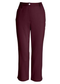 COSMA Damen 7/8-Hose schmutzabweisend und knitterarm in bordeaux ,Größe 19, Witt, 97% Baumwolle, 3% Elasthan