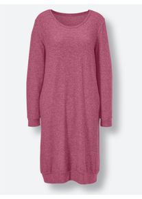 feel good Dames Lang shirt in bordeaux gemêleerd ,maat 36/38, Witt, 80% Viscose, 15% Polyester, 5% Elastan