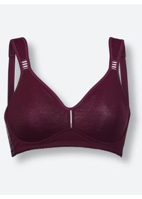 wäschepur Dames Comfort-bh zonder beugel in bordeaux ,maat 100B, Witt, 43% Polyester, 30% Polyamide, 23% Katoen, 4% Elastan