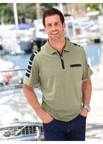Catamaran Heren Poloshirt met korte mouwen in pistache ,maat 44/46, Witt, 100% Katoen