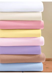 Biberna unisex Laken in wit ,maat 1 st. 90x190 - 100x200 cm - Hoeslaken, Witt, 100% Katoen