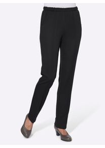 Dames Jerseybroek van ribmateriaal in zwart ,maat 19, WITT, 100% Polyester