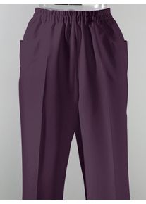 Dames Capribroek met persplooi in prune ,maat 38, WITT, 100% Polyester