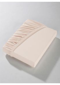 wäschepur unisex Hoeslaken in naturel ,maat 1 st. 90x190 - 100x200 cm, Witt, 50% Katoen, 50% Modal