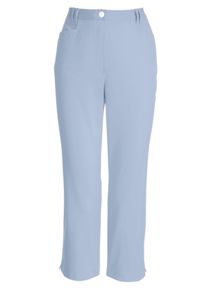COSMA Damen 7/8-Hose schmutzabweisend und knitterarm in hellblau ,Größe 36, Witt, 97% Baumwolle, 3% Elasthan