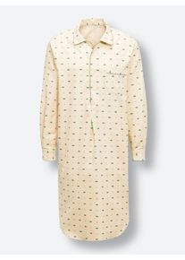 Heren Nachthemd in beige ,maat 44/46, WITT, 100% Katoen