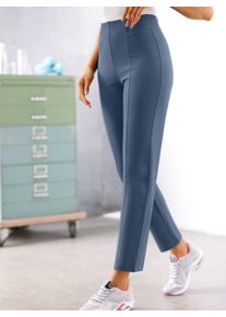 Dames Broek met 'buik weg'-effect in donkerblauw ,maat 36/38, Witt, 68% Viscose, 28% Polyamide, 4% Elastan