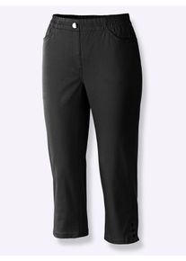 Dames Capri-jeans met sierstuds in black denim ,maat 36, WITT, 78% Katoen, 20% Polyester, 2% Elastan