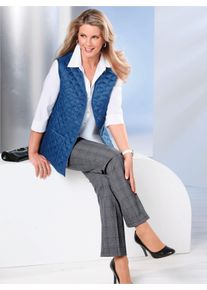 Dames Bodywarmer met wattering in jeansblauw ,maat 38, WITT, 100% Polyester