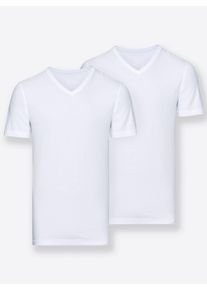 Bugatti Herren Shirt in 2 Stück weiß ,Größe 4, Witt, 100% Baumwolle