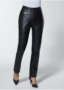 CREATION L PREMIUM Damen Lederhose mit Oberhosenfutter in schwarz ,Größe 20, Witt, 100% Lammnappaleder