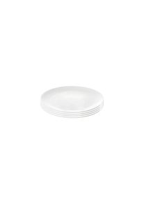 Aida - Relief - Set of 4 - White dessert plate - 20 cm (35182)