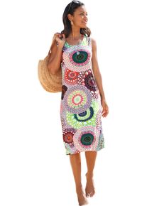 feel good, Zomerjurk, Dames, Maat 52/54, bont geprint, Jersey, Mouwloos, Meerkleurig patroon, Wijd, Huidvriendelijk