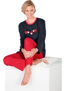 Damska Pyžamo, okrúhly výstrih, potlač čierno-červená veľkosť 52/54