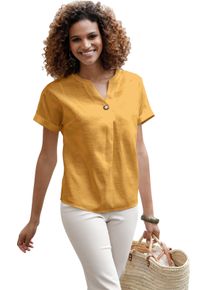 Damska Navliekacia blúzka, znížené prieramky okrová veľkosť 54