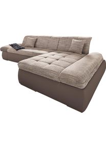 DOMO collection Ecksofa »Pb Moric«, Im Xxl-Format, Wahlweise Mit Bettfunktion Und Armteilverstellung braun, Größe B/H/T: 300 cm x 80 cm x 172 cm...