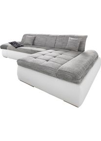 DOMO collection Ecksofa »Pb Moric«, Im Xxl-Format, Wahlweise Mit Bettfunktion Und Armteilverstellung weiß, Größe B/H/T: 300 cm x 80 cm x 172 cm...