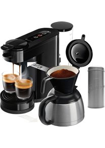 Philips Senseo Kaffeepadmaschine »Switch hd6592/64«, Inkl. Kaffeepaddose Im Wert Von 9,90 € Uvp schwarz, Schnelle und einfache Bedienung: Kanne...