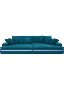 Mr. Couch Big-Sofa, Wahlweise Mit Kaltschaum (140kg Belastung/Sitz) Und Aquaclean-Stoff blau, Größe B/H/T: 300 cm x 85 cm x 142 cm B/H/T: 300 cm x...