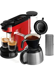 Philips Senseo Kaffeepadmaschine »Switch hd6592/84«, Inkl. Kaffeepaddose Im Wert Von 9,90 € Uvp rot, Schnelle und einfache Bedienung: Kanne oder...