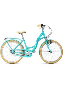 Dacapo Cityrad »Milano«, 3 Gang, Shimano, Nexus Schaltwerk, Nabenschaltung blau, Größe 42 cm - 24 Zoll (60,96 cm), SHIMANO 3-Gang-Nabenschaltung
