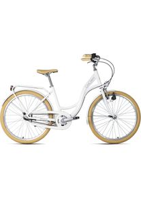 Dacapo Cityrad »Milano«, 3 Gang, Shimano, Nexus Schaltwerk, Nabenschaltung weiß, Größe 42 cm - 24 Zoll (60,96 cm), SHIMANO 3-Gang-Nabenschaltung