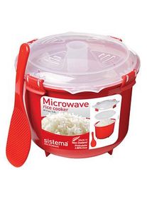 sistema® Mikrowellen-Reiskocher Reiskocher 16,1 cm hoch rot 2,6 l