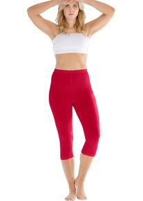 Damska Capri leg&iacute;ny s elastick&yacute;m p&aacute;som po obvode červen&aacute; veľkosť 38