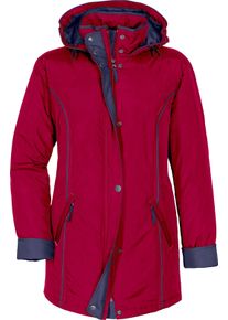 Damer Funktionsjacka med reglerbar fåll röd Größe 38