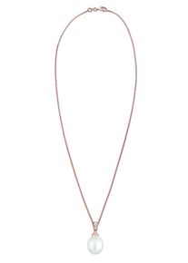 Elli DIAMONDS Dames Ketting rosé / wit 45