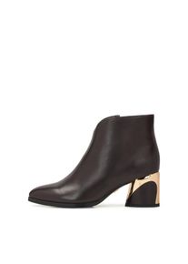 Kazar Stiefelette Damen gold / schwarz Größe 37