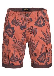 INDICODE JEANS Heren Cargobroek 'Albert' donkerblauw / koraal 31-32