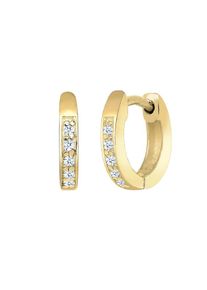 Elli Premium Dames Oorbellen goud / wit One Size