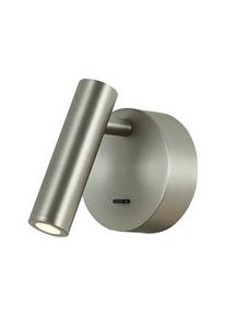 Sulion Aplique Led orientable Alex, con interruptor integrado y acabado niquel satinado. Potencia 3W, temperatura de color: 3000 K