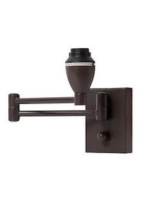 Sulion Aplique articulado, Basic, dimerizable, acabado marrón mate (sin pantalla).Intensidad de luz regulable, Casquillo 1XE14, potencia 40W