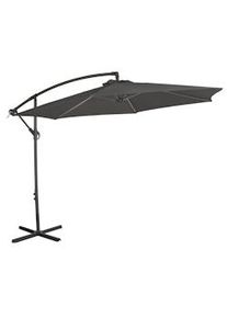 Parasol excéntrico banana 300 cm gris mástil aluminio Aktive Garden