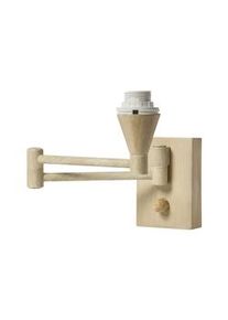 Sulion Aplique articulado Basic, dimerizable y acabado blanco efecto madera (sin pantalla).Intensidad de luz regulable, Casquillo 1XE14, potencia 40W