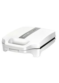 MPM MOP-35 Sandwichera Eléctrica para 4 Sandwiches, 8 en forma de Triángulo, Placas Antiadherentes, Temperatura Automática, Compacta, Blanca, 1600W