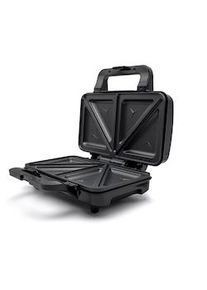 MPM MOP-20M Sandwichera Eléctrica para 2 Sandwiches, 4 en forma de Triángulo, Placas Antiadherentes, Temperatura Automática, Compacta, 900W