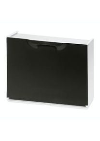 Sapateira em resina 51x17x41cm. Preto e branco